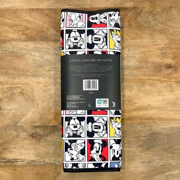 NEW 2Pk Mickey Mouse & Friends Dish Drying Mat Set - Picture 3 of 3